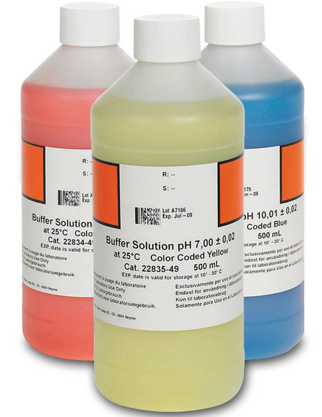 Kit de Estándares de pH, Coloreados, 500ml. 