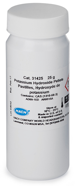Reactivo Pellets de KOH para DBO, 25 grs