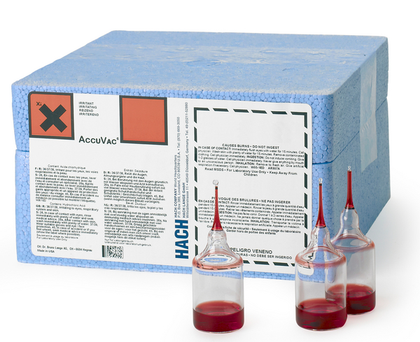 Reactivo para Fluoruro, 0.02 a 2.00 mg/L, 25 ampollas Accuvac