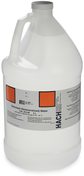 Agua desionizada y desmineralizada