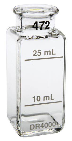 Celdas Cuadradas de Vidrio de 1" Apareadas con Marcación a 10 &amp; 25 ml
