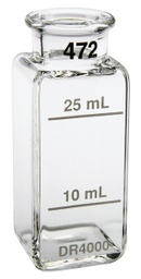 Celdas Cuadradas de Vidrio de 1" Apareadas con Marcación a 10 &amp; 25 ml